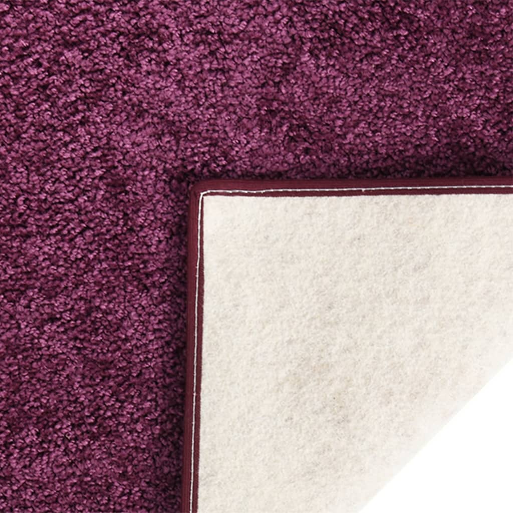 vidaXL Tapete antiderrapante de pelo suave 115x170 cm roxo