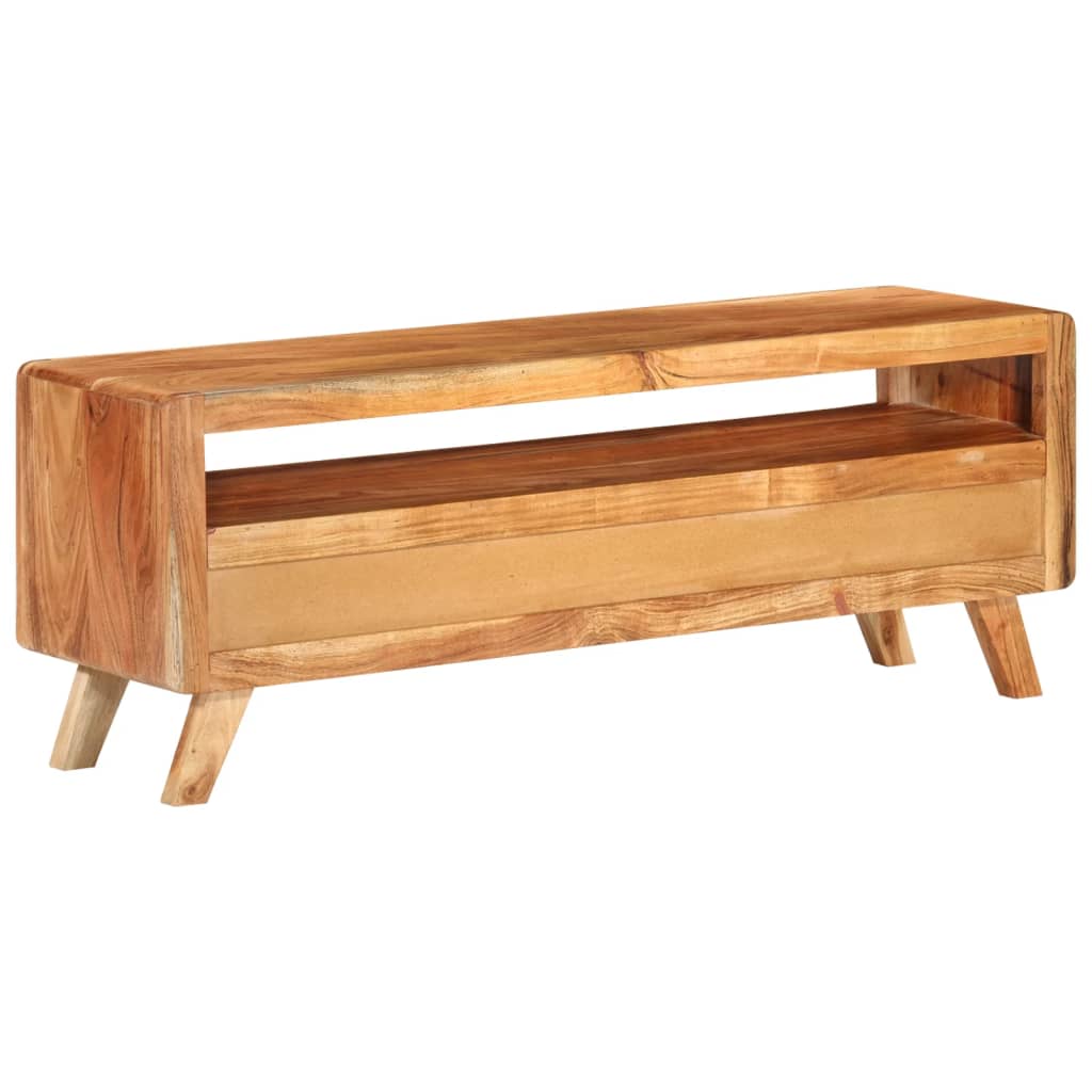 Szafka pod TV drewniana, 110x30x40 cm, naturalne wykończenie