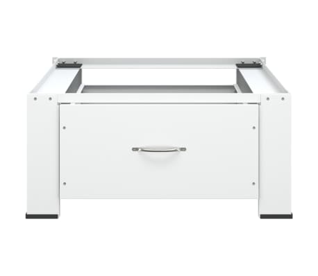 vidaXL Washing Machine Pedestal with Drawer White