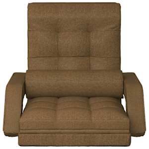 vidaXL foldbar gulvstol med sengefunktion stof brun