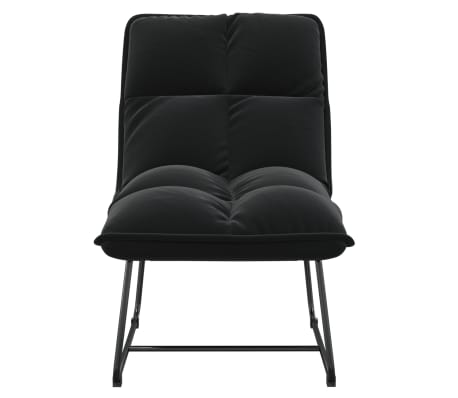 vidaXL Chaise de d&eacute;tente avec cadre en m&eacute;tal Noir Velours