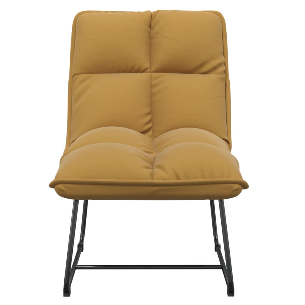 

vidaXL Loungestoel met metalen frame fluweel bruin