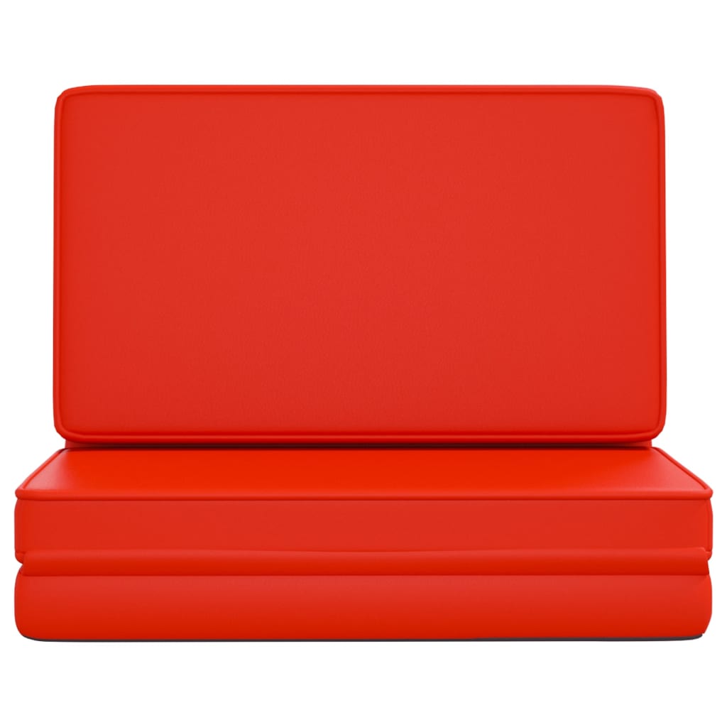 vidaXL foldbar gulvstol kunstlæder rød