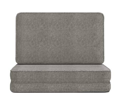 vidaXL Folding Floor Chair Light Grey Fabric