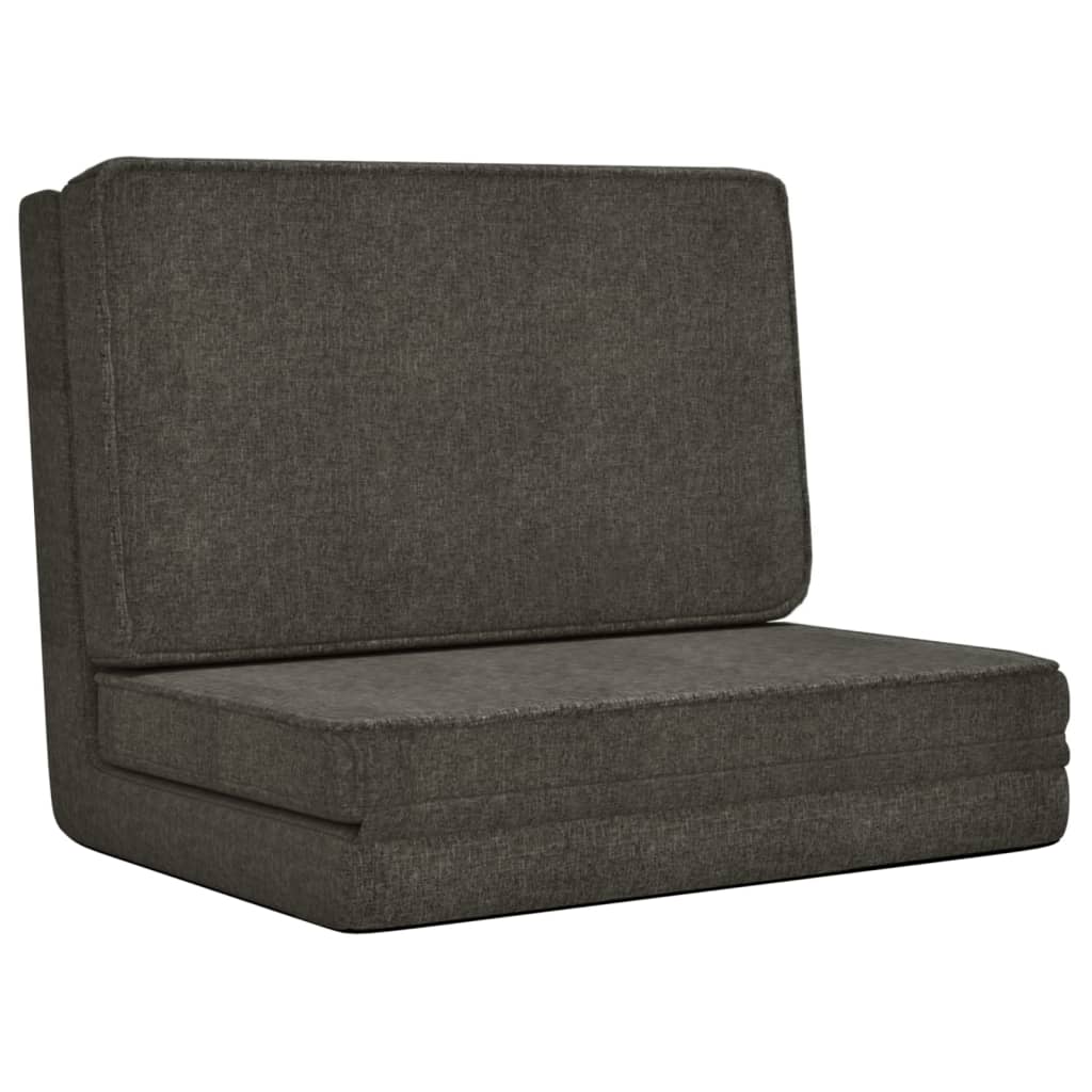 Image of vidaXL Folding Floor Chair Dark Grey Fabric