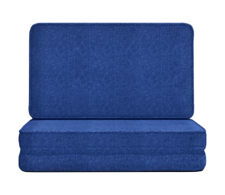 vidaXL Chaise pliable de sol Bleu Tissu
