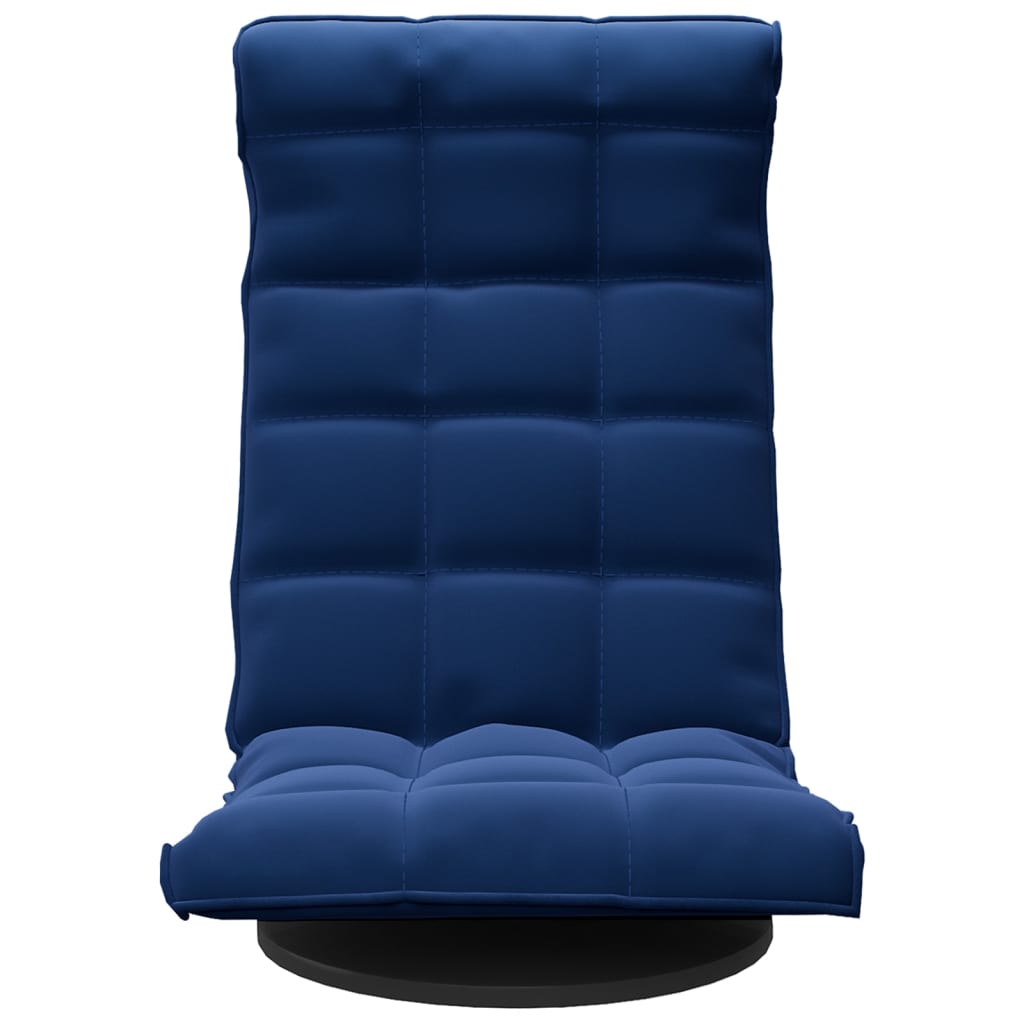 vidaXL Chaise de sol pivotante Bleu Velours