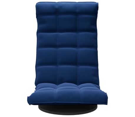 vidaXL Chaise de sol pivotante Bleu Velours