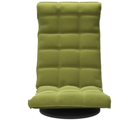 vidaXL Obrotowe krzesło podłogowe, jasnozielone, obite aksamitem