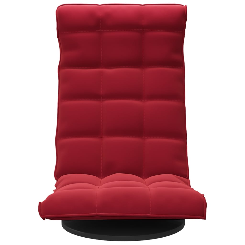 vidaXL Chaise de sol pivotante Rouge bordeaux Velours