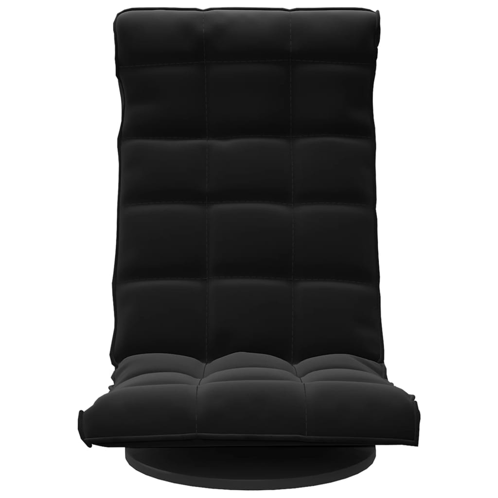 vidaXL Ant grindų pastatoma pasukama kėdė, juodos spalvos, aksomas