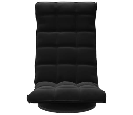 vidaXL Ant grindų pastatoma pasukama kėdė, juodos spalvos, aksomas