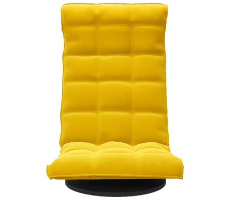 vidaXL Obrotowe krzesło podłogowe, zółte, obite aksamitem