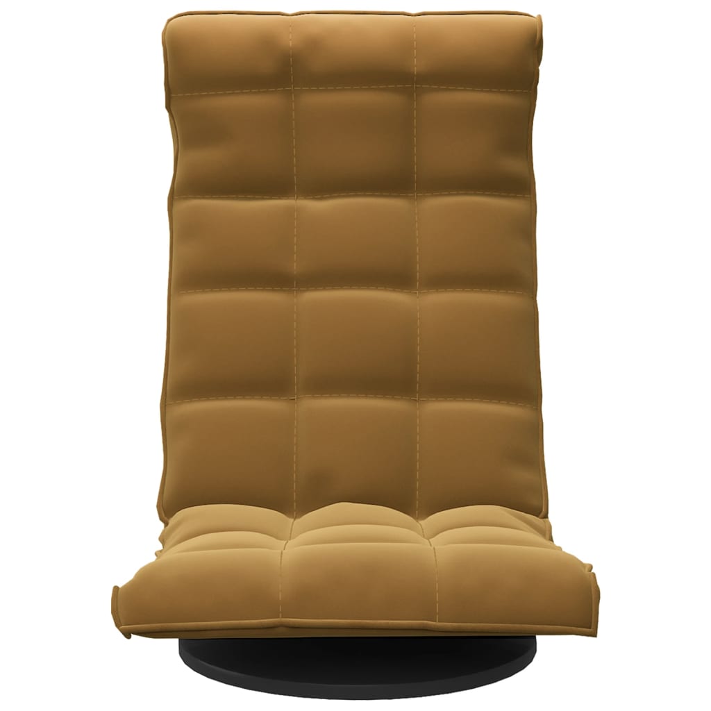 vidaXL Obrotowe krzesło podłogowe, brązowe, obite aksamitem