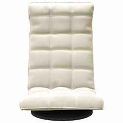vidaXL Silla de suelo giratoria de terciopelo crema