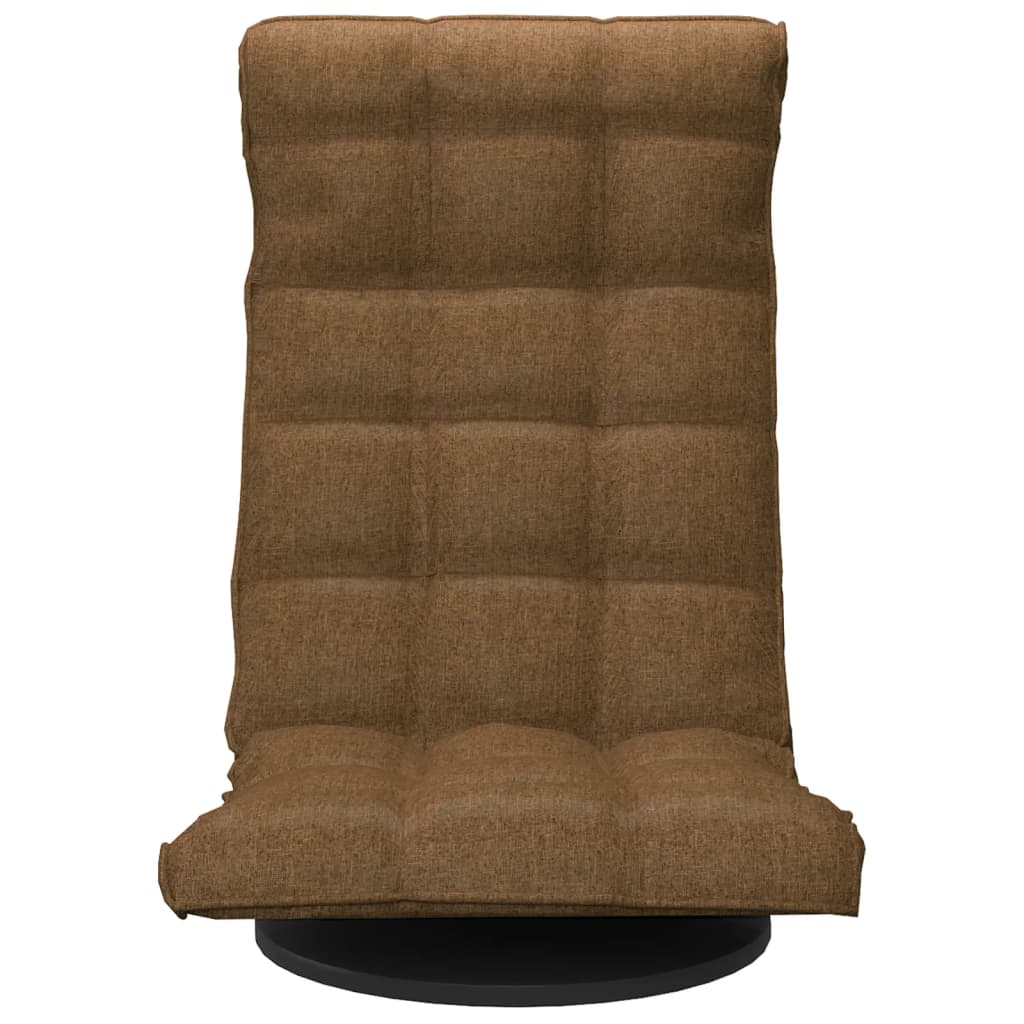 vidaXL Obrotowe krzesło podłogowe, brązowe, obite tkaniną