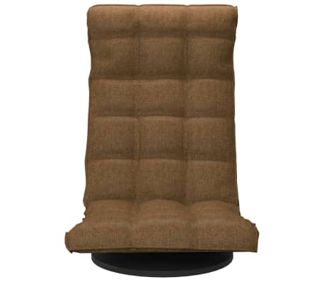 vidaXL Obrotowe krzesło podłogowe, brązowe, obite tkaniną