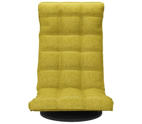 vidaXL Okretna podna stolica od tkanine zelena