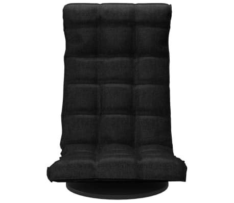 vidaXL Obrotowe krzesło podłogowe, czarne, obite tkaniną