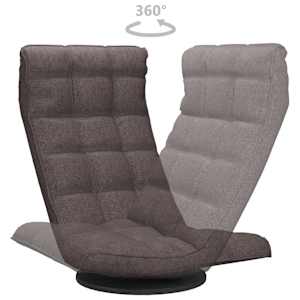 Otočná lenoška na podlahu taupe textil - obrázek 5
