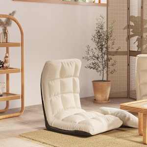 Zložljiv talni stol krem blago