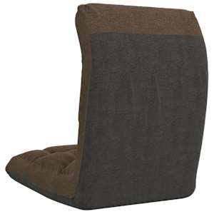 Skládací lenoška na podlahu hnědá textil - obrázek 5