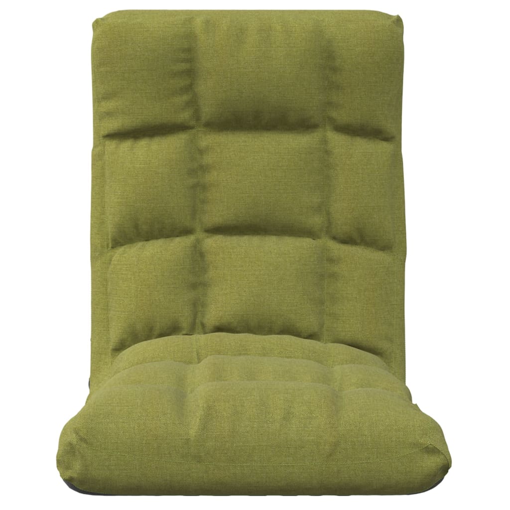 vidaXL Składane krzesło podłogowe, zielone, obite tkaniną