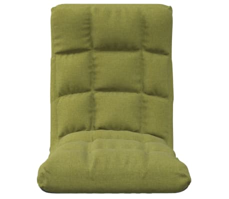 vidaXL Składane krzesło podłogowe, zielone, obite tkaniną