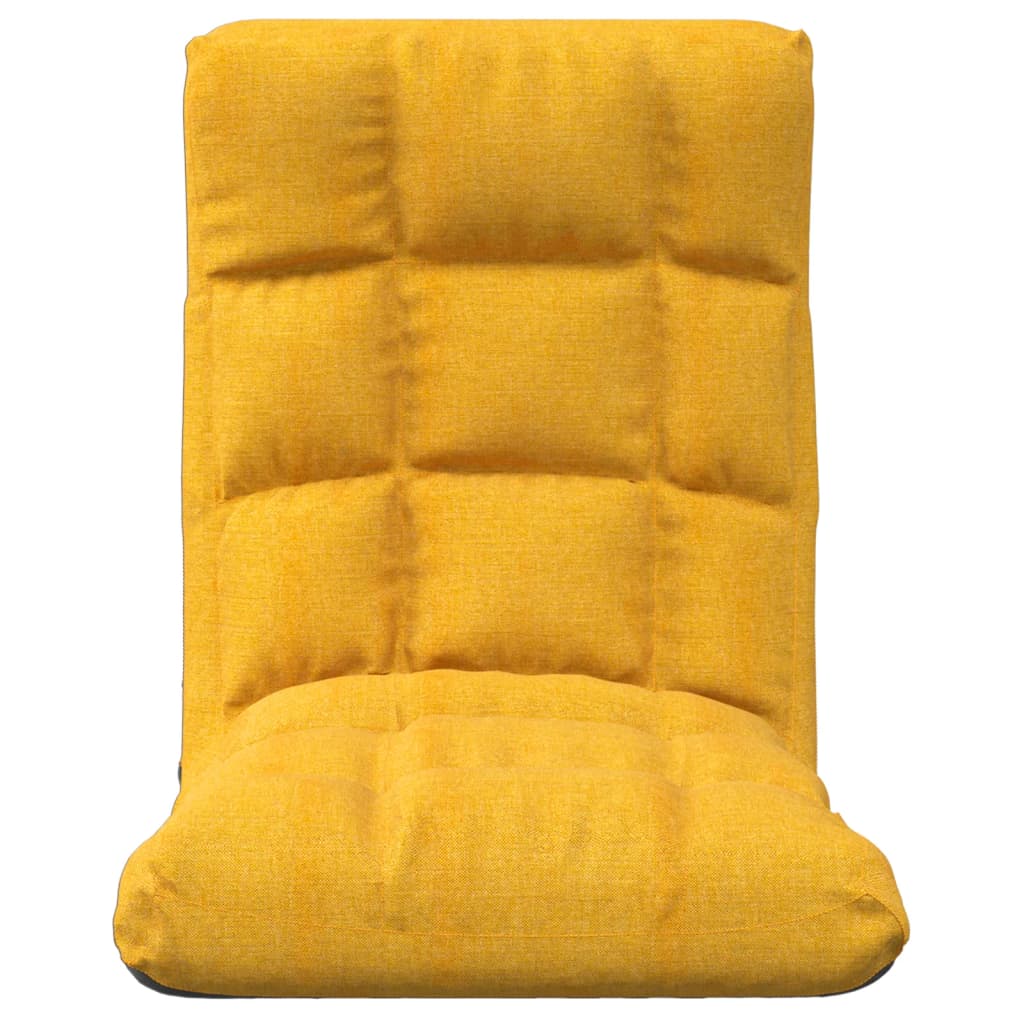 vidaXL Colchão/cadeira de piso dobrável tecido amarelo mostarda