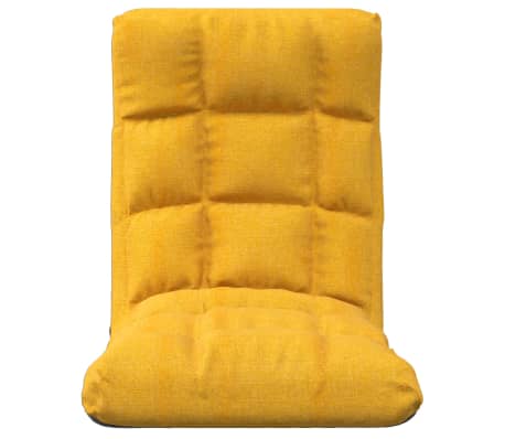 vidaXL Colchão/cadeira de piso dobrável tecido amarelo mostarda