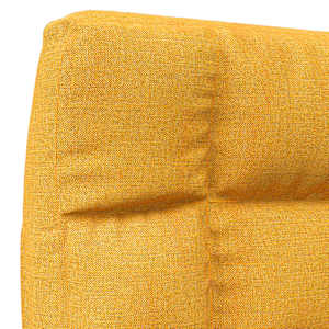 Skládací lenoška na podlahu hořčicově žlutá textil - obrázek 7