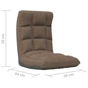 Skládací lenoška na podlahu taupe textil - obrázek 10