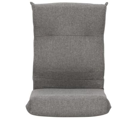 vidaXL Floor Lounger Light Grey Polyester Compact Foldable