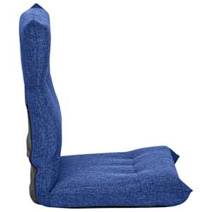Skládací lenoška na podlahu modrá textil - obrázek 4
