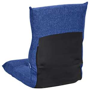 Skládací lenoška na podlahu modrá textil - obrázek 5