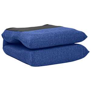 Skládací lenoška na podlahu modrá textil - obrázek 7