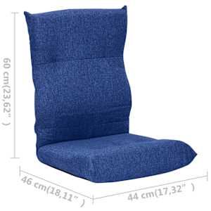 Skládací lenoška na podlahu modrá textil - obrázek 9