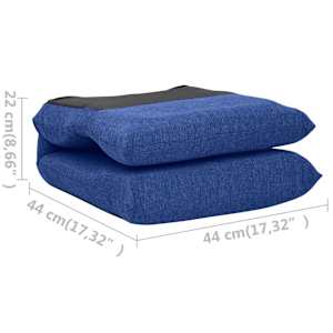 Skládací lenoška na podlahu modrá textil - obrázek 10