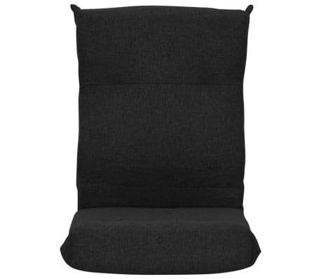 vidaXL Floor Lounger Black Fabric, Foam, Metal Compact Foldable
