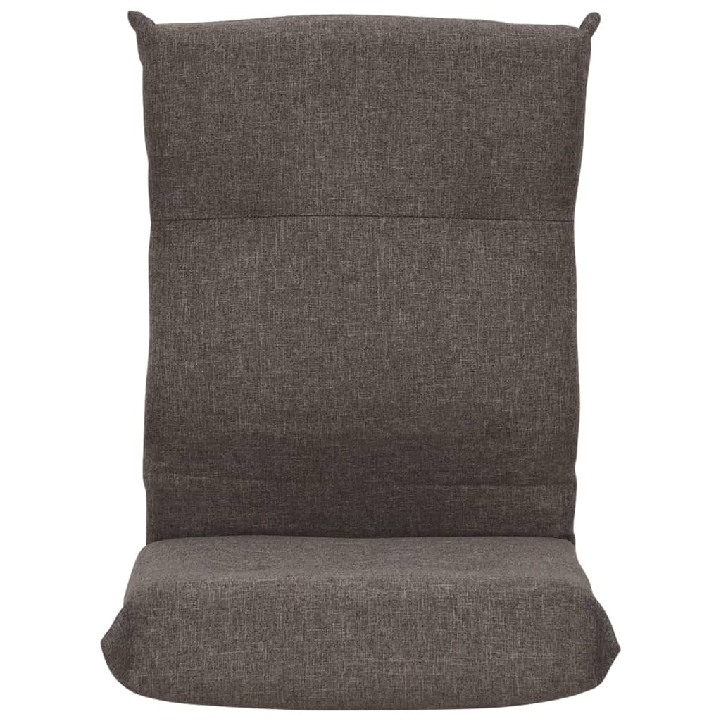 vidaXL Składane krzesło podłogowe, taupe, tkanina