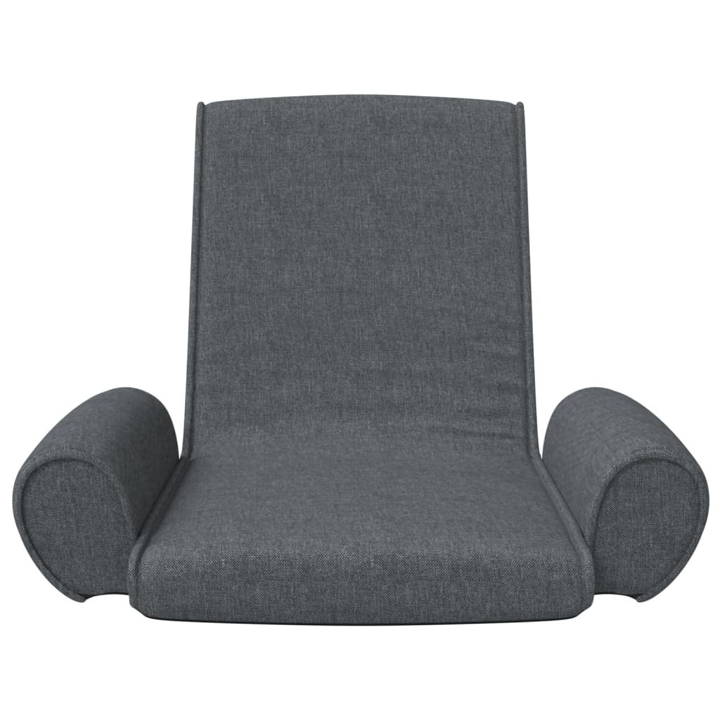 vidaXL Folding Floor Chair Dark Gray Fabric