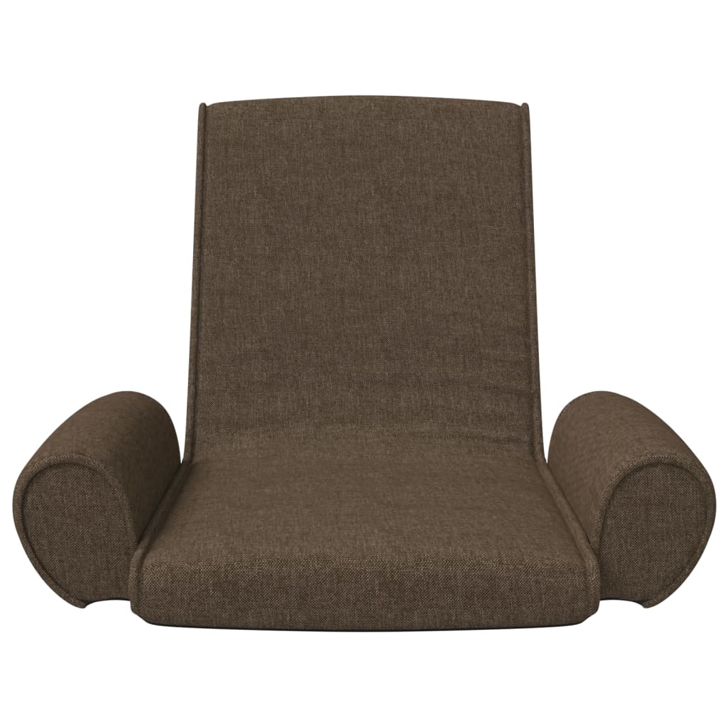 vidaXL Sklopiva podna stolica od tkanine smeđa