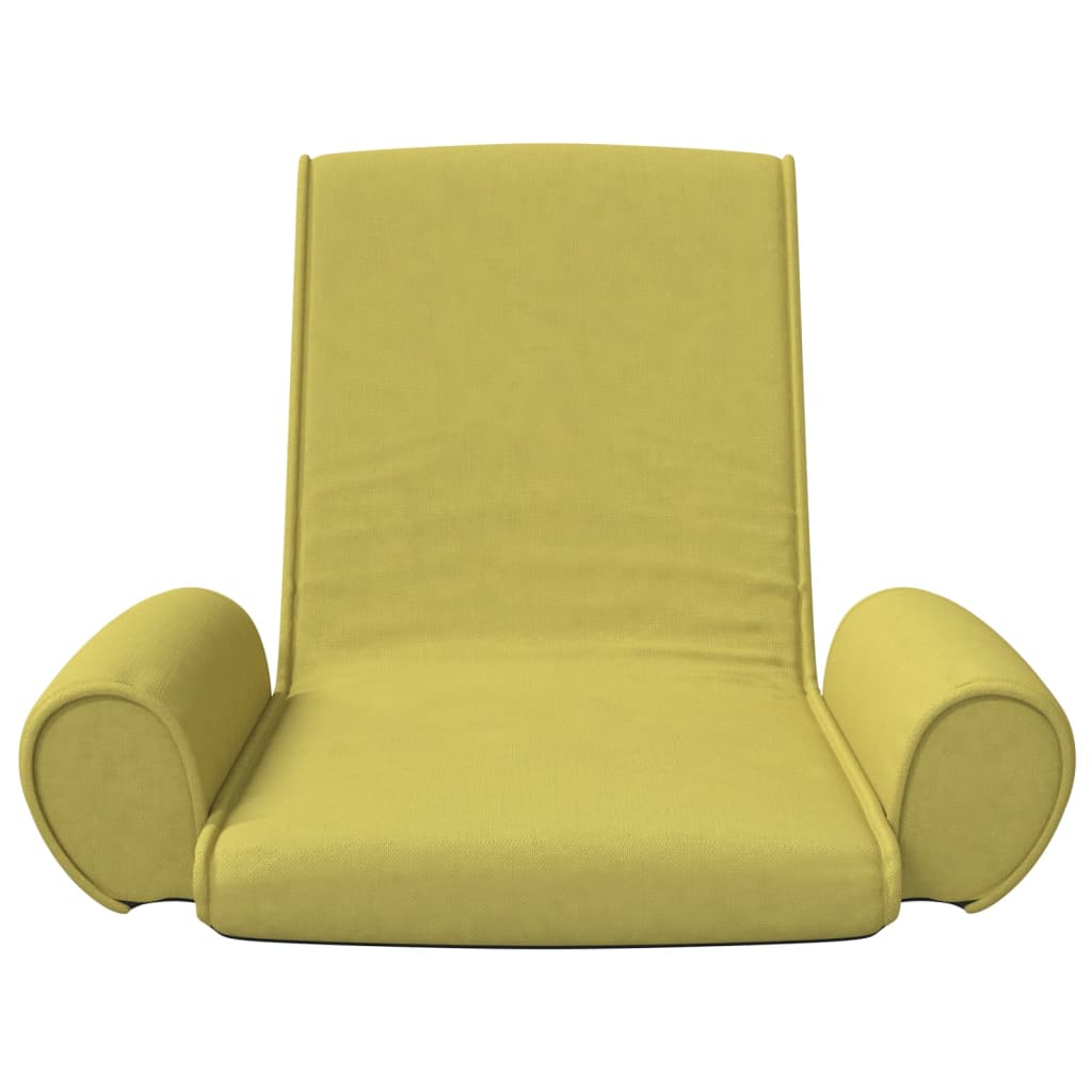 vidaXL Chaise pliable de sol Vert Tissu