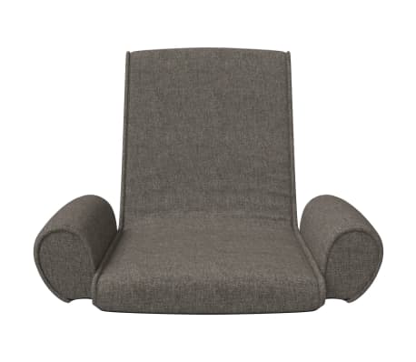 vidaXL salokāms grīdas krēsls, pelēkbrūns audums