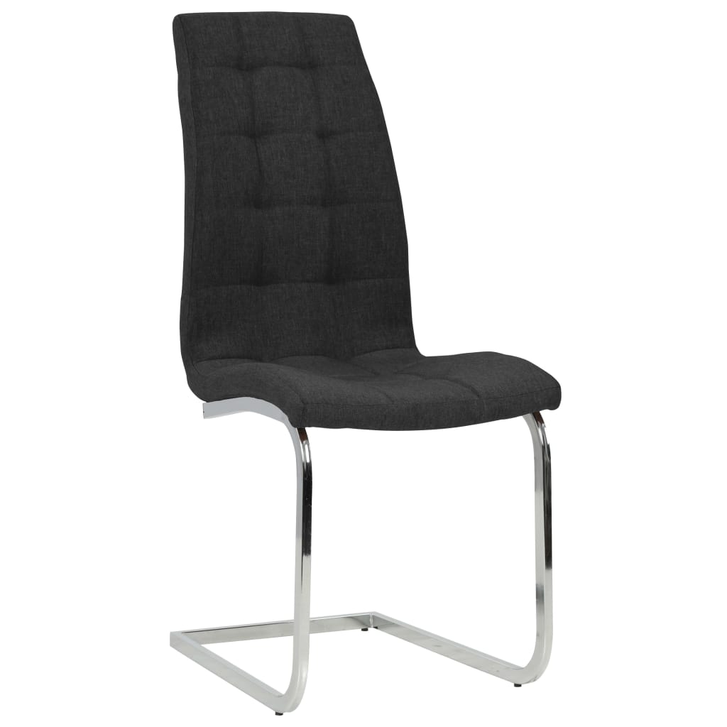 

vidaXL Eetkamerstoelen 6 st stof zwart
