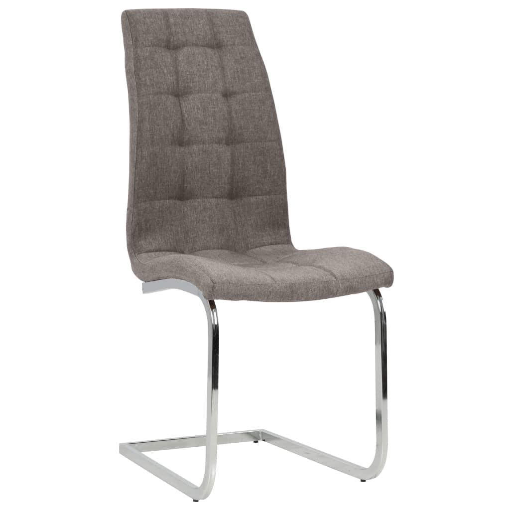 

vidaXL Eetkamerstoelen 6 st stof taupe