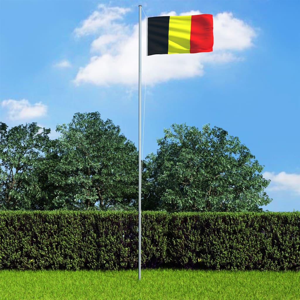 Flagge Belgiens und Mast Aluminium 4 m kaufen