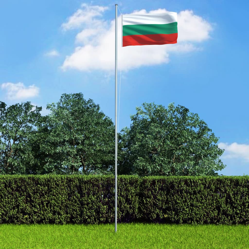 Flagge Bulgariens und Mast Aluminium 4 m kaufen