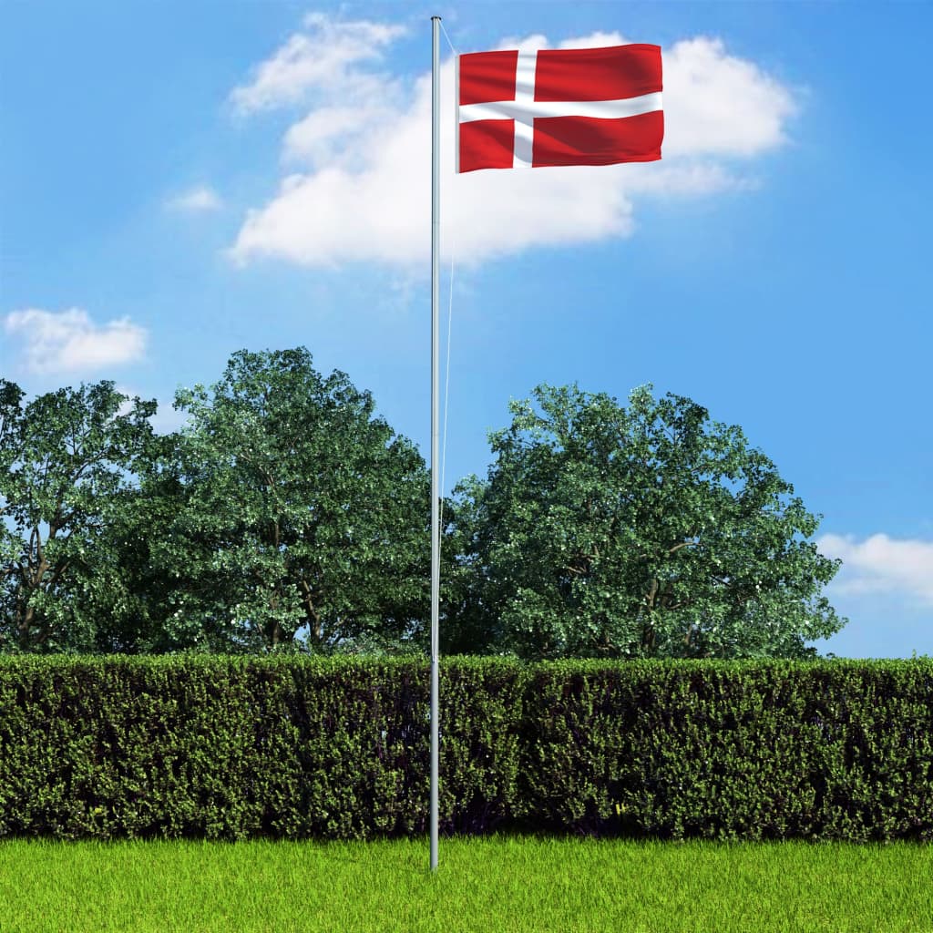 Taani lipp ja lipumast, alum..