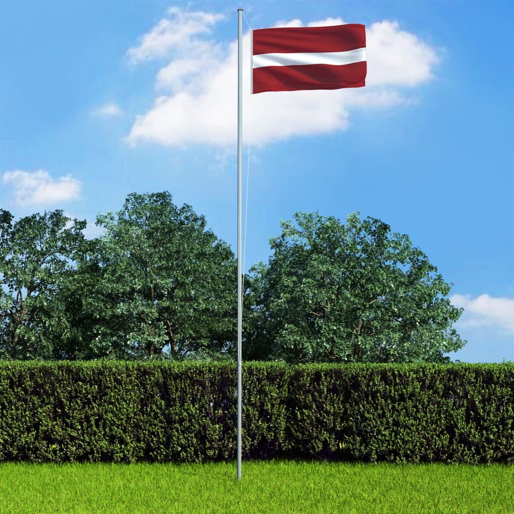Flagge Lettlands und Mast Aluminium 4 m kaufen